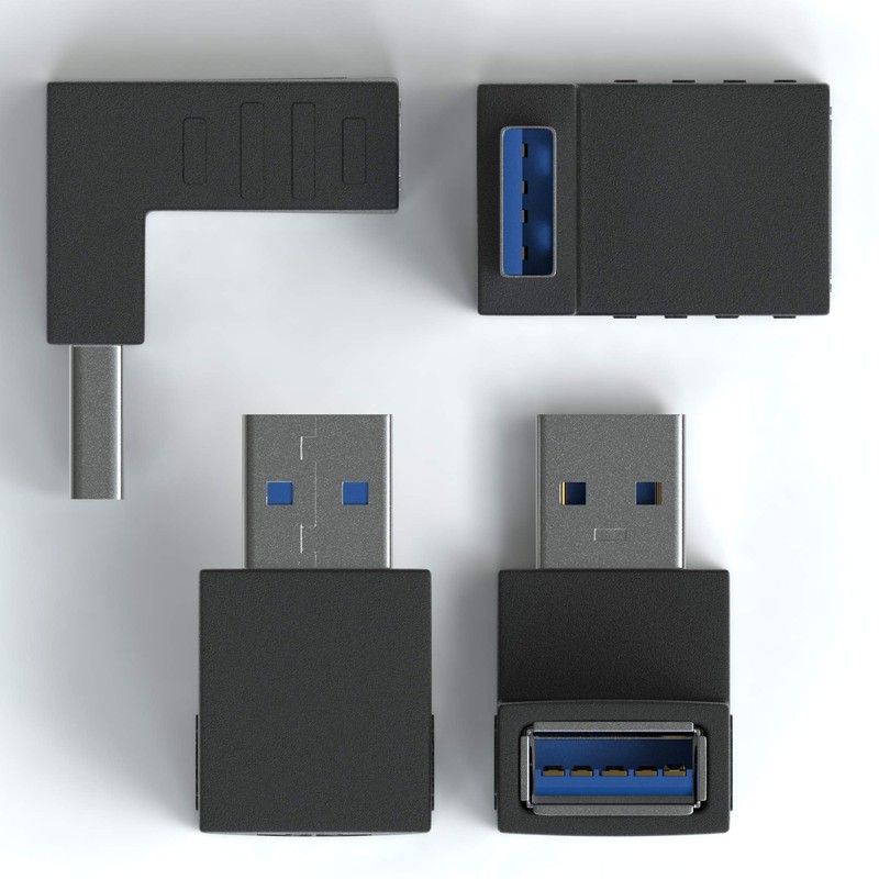 JAMEGA - USB 3.0 Angle Adapter 90° Degree Pack of