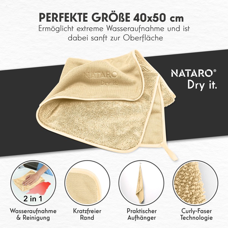NATARO Pack of 4 Fast Dry It Premium Drying Towels