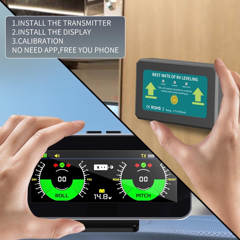 Wireless RV Leveling System, Smart Electronic Camper Leveler, Automatic Trailer