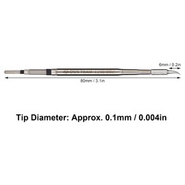 Tyenaza Welding Iron Tips, C210‑002 Universal Soldering Iron Tips Stainless Steel Curved Tips for T210 T26 Soldering Station Handle Welding Consumables Tool