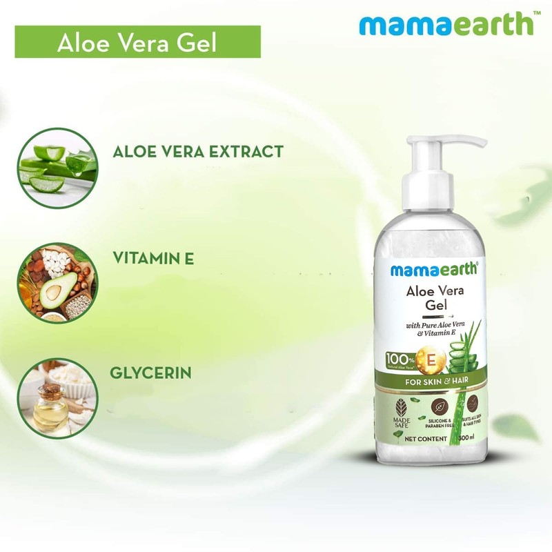 Mamaearth Aloe Vera Gel with Pure Aloe Vera & Vitamin
