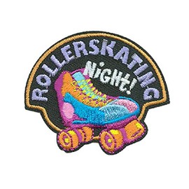12 Pieces 2" Activity Scouts Applique Fun Patches, Sports - with a Wheel (Roller Skating Night)
