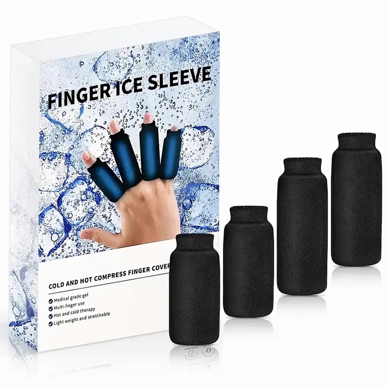 Finger Ice Pack - 4pcs Reusable Cryotherapy Freeze Sleeve for