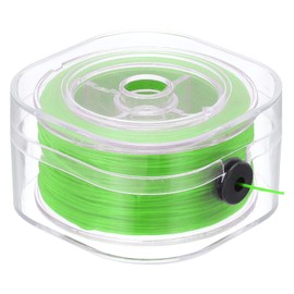 PATIKIL 0.8mm Flat Stretch Bracelet String with Organizing Boxes 100 Meters Clear Elastic String for Bracelet Beading Making, Green