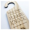Double Sided Door Sign Welcome Please Knock & Please Do