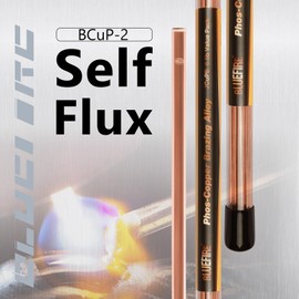 21 Sticks BLUEFIRE BCuP-2 Half 1/2 lb Self Fluxing Phosphor Copper Brazing Alloy Welding Rods No Need for Flux 0.050" x 1/8" x 14" Industry Professional Grade Propane Gas Soldering Torch Supply