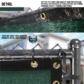 TANG Sunshades Depot Green 4x5' FT Privacy Fence Screen Temporary 150 GSM Heavy Duty Windscreen Fence Netting Fence Cover with Zipties 88% Privacy Blockage Excellent Airflow 3 Years Warranty