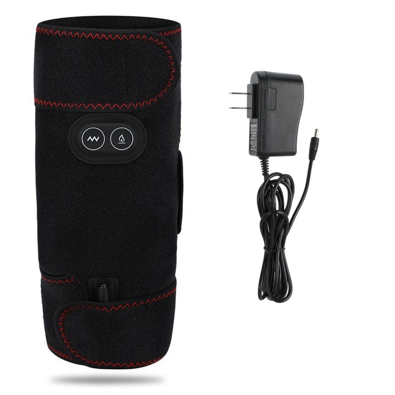 Doact new heateds vibration physiotherapy knee pads Single Pack Black