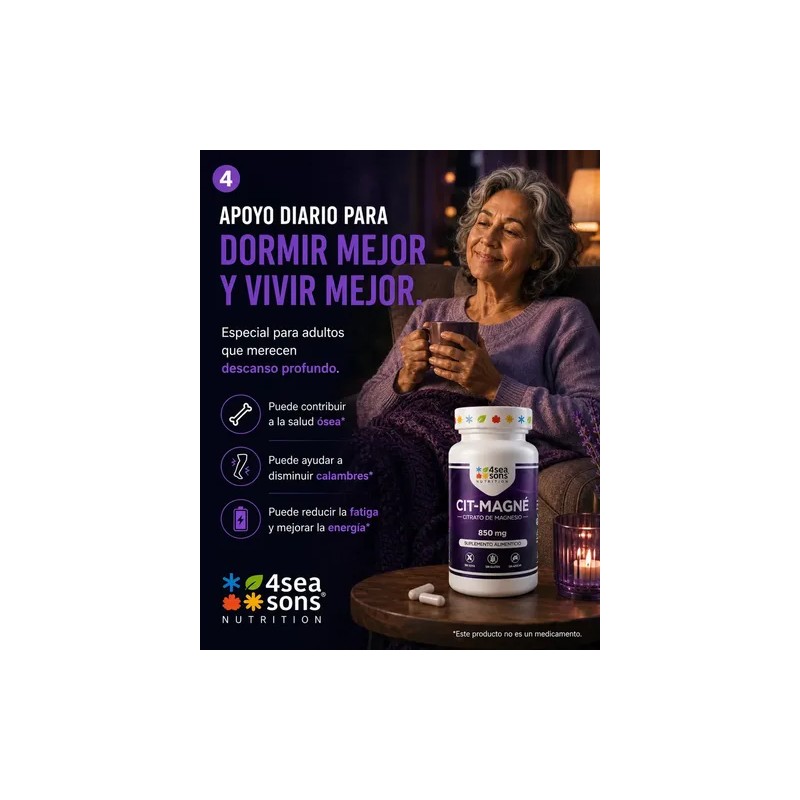 Seasons Nutrition Cit Magné Citrato Magnesio 850 Suplemento Alimenticio Fórmula