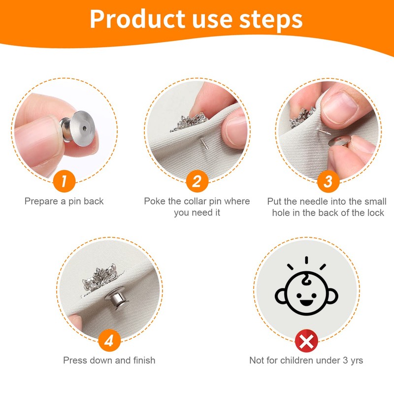 Ceryvop 30 PCS Locking Pin Backs Locking Pin Keepers Clasp,