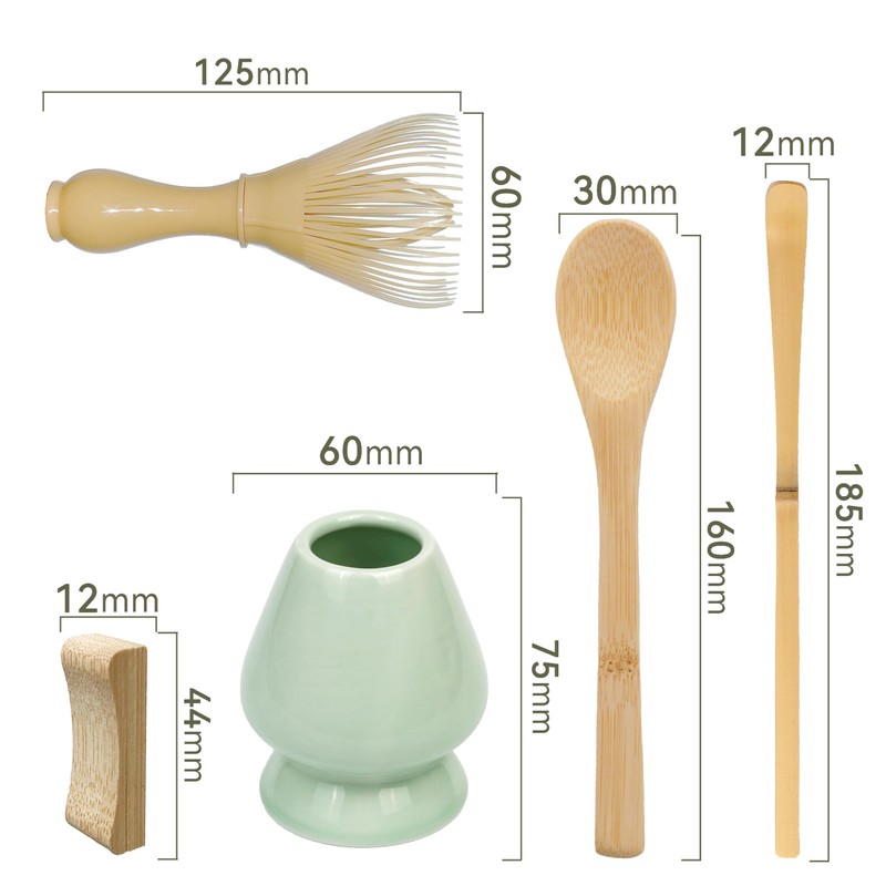 HEI MING Matcha Kit (5 pieces), Matcha Whisk in PP