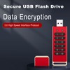 xinyee Encrypted USB Drive Secure USB Flash Drive 64GB AES256-bit
