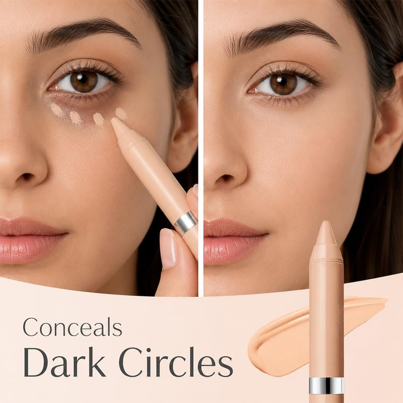 Concealer Stick Crayon, Fair Light Shade Makeup Concealer Pen for