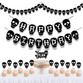 Suministros para fiestas de cumpleaños con temática Black Sk