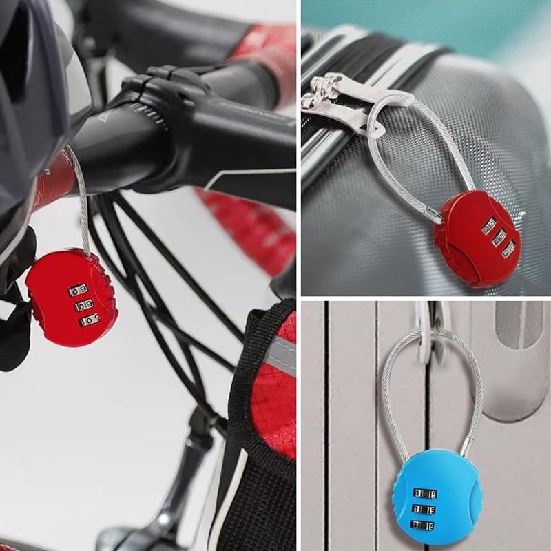 Luggage Locks, Pack of 5 Suitcase Locks, Combination Lock with