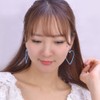 Paris Kids Earrings Heart Color Frame Red Pink Blue Yellow
