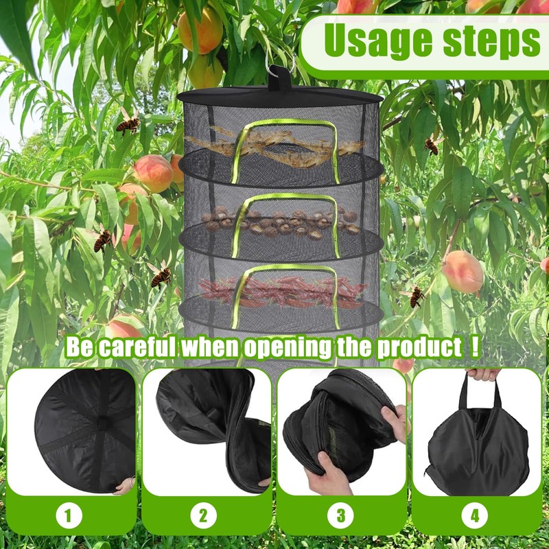 Baieye Herb Drying Net, 4-Layer Herb Net for Drying, Diameter