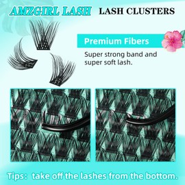 Lash Clusters Wet Look 168Pcs Eyelash Cluster Ultra-Thin Lash Band Eyelashes Extensions Spiky Anime Wide Span Lashes(Okra,C-12mm)