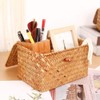 FEILANDUO Shelf Baskets with Lids Set of 3 Handwoven Small