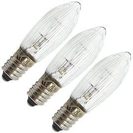 Star Trading 30455-3 watt 34 Volt European Special Screw Base Clear (3 Pack)