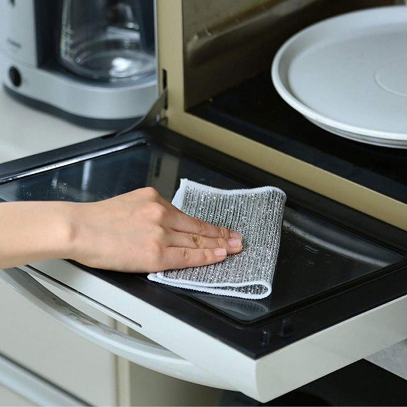 BGENHPON Multipurpose Wire Miracle Cleaning Cloths, 8-Pack Durable Mesh Dishwashing