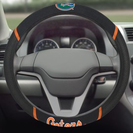 FANMATS 14810 Florida Gators Embroidered Steering Wheel Cover, 15" x 15"