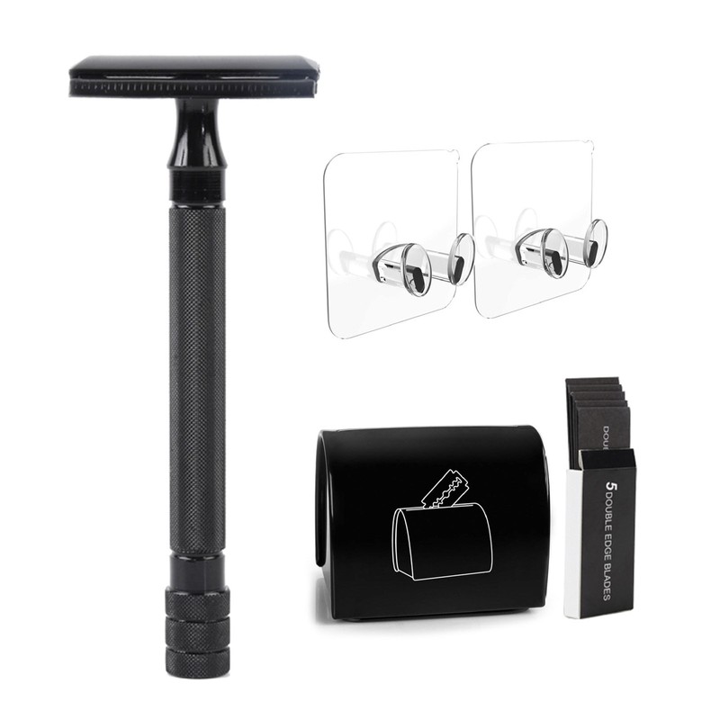 1 Set Double Edge Safety Razor with Handle Shaving Razor