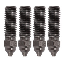 4Pcs Extruder Nozzles for CR K1 Hardened Steel Smoothing Durable Prevent Clogging 3D Printer Nozzles 1.2mm