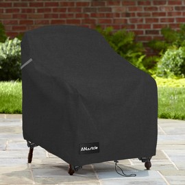 ANartcle Patio Chair Covers,600D Waterproof Heavy Duty Outdoor Lawn Patio Furniture Covers,Outdoor Adirondack Chair Covers,(35W x 37D x 36H inches) Black
