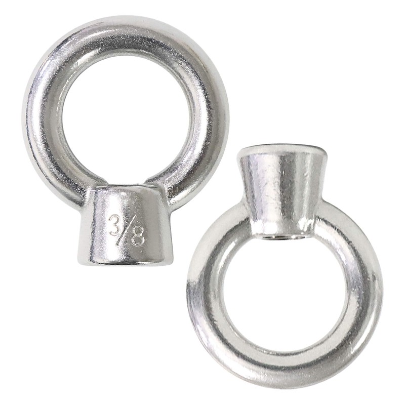 NIDAYE 3/8" UNC Marine Grade Lifting Eye Nut, 316 Stainless