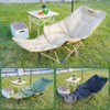 Dual Purpose Folding Camping Cot and Chair with Removable Footrest