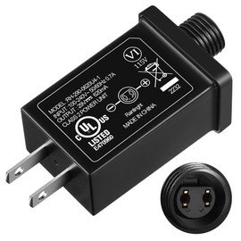 Feekoon 29V 18W Class 2 LED Power Supply Transformer Replacement, Waterproof IP44 US Plug Adapter, Seasonal LED Driver Low Voltage for Christmas Lighting Holiday String Light Outdoor(1 Pack)