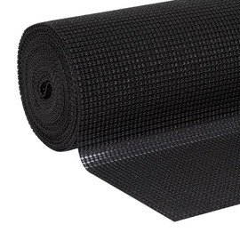 EasyLiner Select Grip Shelf Liner for Drawers & Cabinets - Easy to Install & Cut to Fit - Non Slip Non Adhesive Liner for Kitchen Drawers, Bathroom, Pantry - 20 in. x 24 ft., 2 Rolls - Black