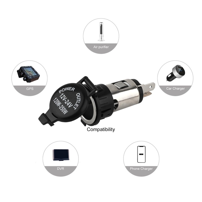 Cigarette Lighter Socket, DC 12V Car Cigarette Lighter,12 Volt Female