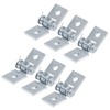 heneng 6 Pcs 2 Hole Adjustable Hinge Bracket for 1-5/8"