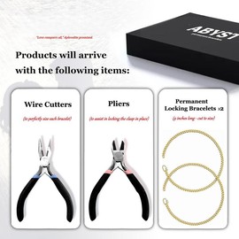 Permanent Bracelet Kit – DIY Couple Bracelet Making Kit For Couples, Friendship Bracelets – Gift for Anniversary, Valentine’s Day & Date Night Activity - His and Her Bracelets:_Golden