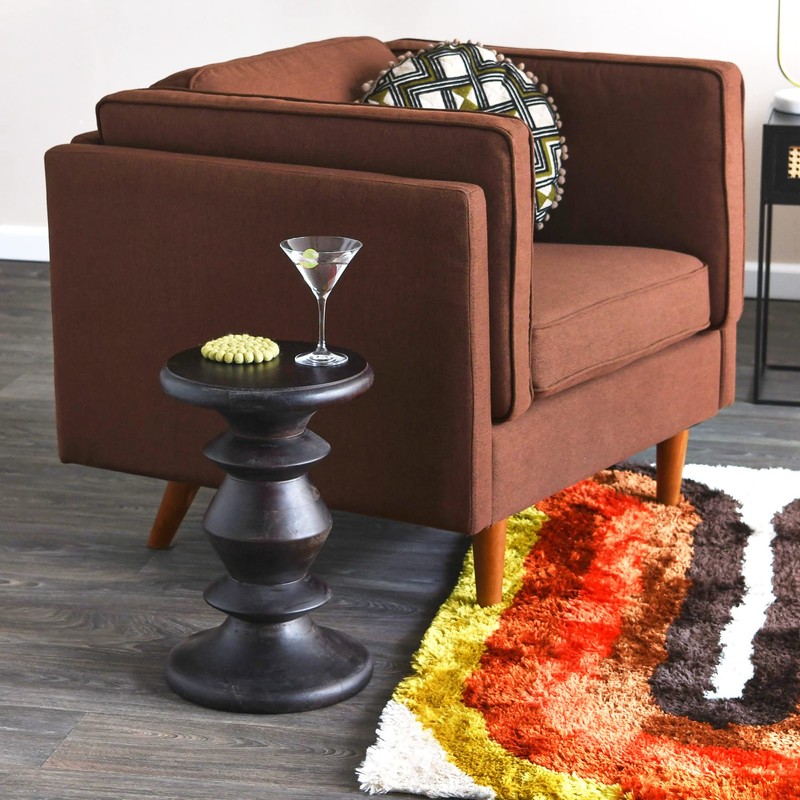 Creative Co-Op Atley High Sided Armchair Sofas, Vintage Brown