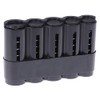 Black Plastic Compact 5 Coin Sorter Holder for Waiters, Taxis,