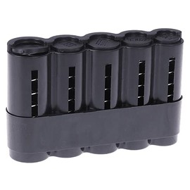 Black Plastic Compact 5 Coin Sorter Holder for Waiters, Taxis, Buses, Amusement Park Vendors, Street Vendors