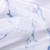 YOSTEV Marble Bathroom Shower Curtain,Blue and White Fabric Shower Curtain