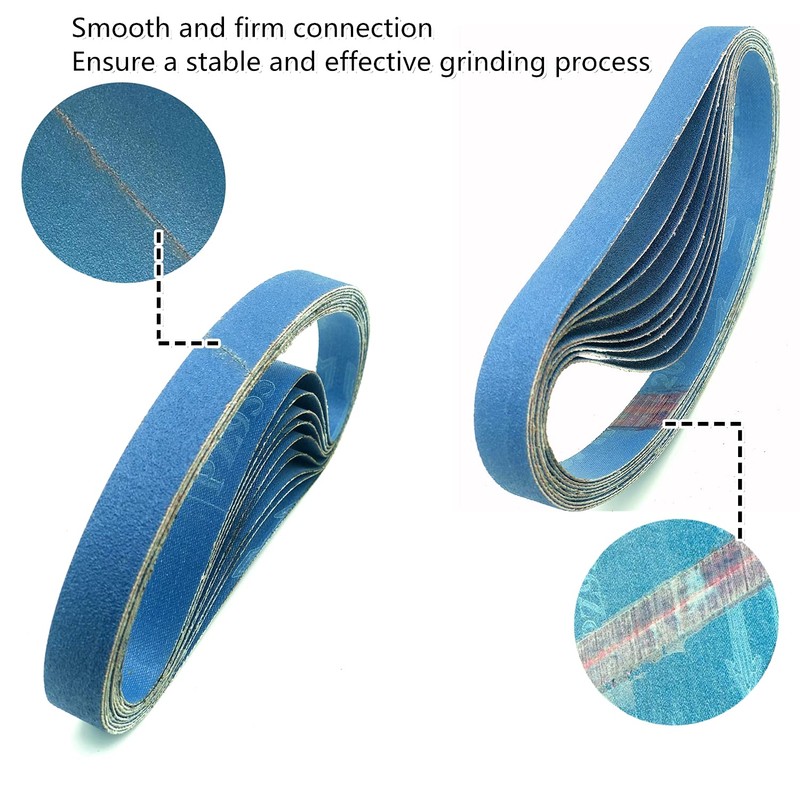 12 Pcs 25 x762 mm Metal Sanding Belts, 2 Pieces