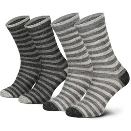 2 Pairs of Alpaca Socks – Warm Wool Socks for Men and Women – Breathable Socks, Made of Fine Wool - Grey Tones, size: 39-42