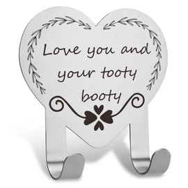 Love You Couple Key Holder, Apartment Must Haves for Couples, Couple Key Holder for Wall, Gift for Couples Home, Stainless Steel Key Holder Hooks with Inspirational Quotes,3.14 * 3.14inch,XCX11