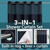 Conbo Mio No Hook Shower Curtain with Snap in Liner