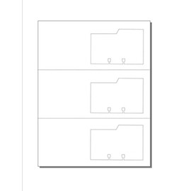 Print-Ready Rotary File Card Mailers (3-2/3" x 8-1/2"), 3-UP, Perfed for Separation, on 8-1/2" x 11" White 67lb Vellum Paper - 250 Sheets (750 Card Mailers)