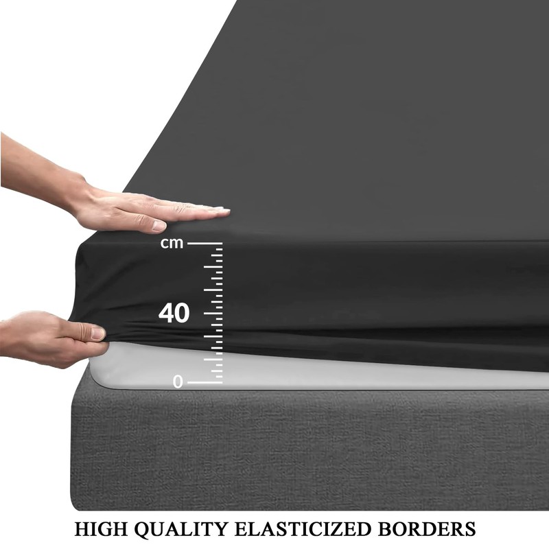 Pamposh Super King Fitted Sheet Extra Deep Pocket 40 cm