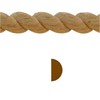 EWRM12 Rope Moulding 3/4" High x 3/8" Trim. Unfinished, Red