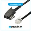 ecabo 10071 6m Telephone Cable for Siemens/Telekom - TAE-F Plug