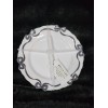 Bella Lux 4 Black Coquette Ribbon Bows on White Melamine