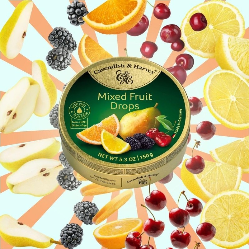 Cavendish & Harvey | Mixed Fruit Hard Candy Drops |